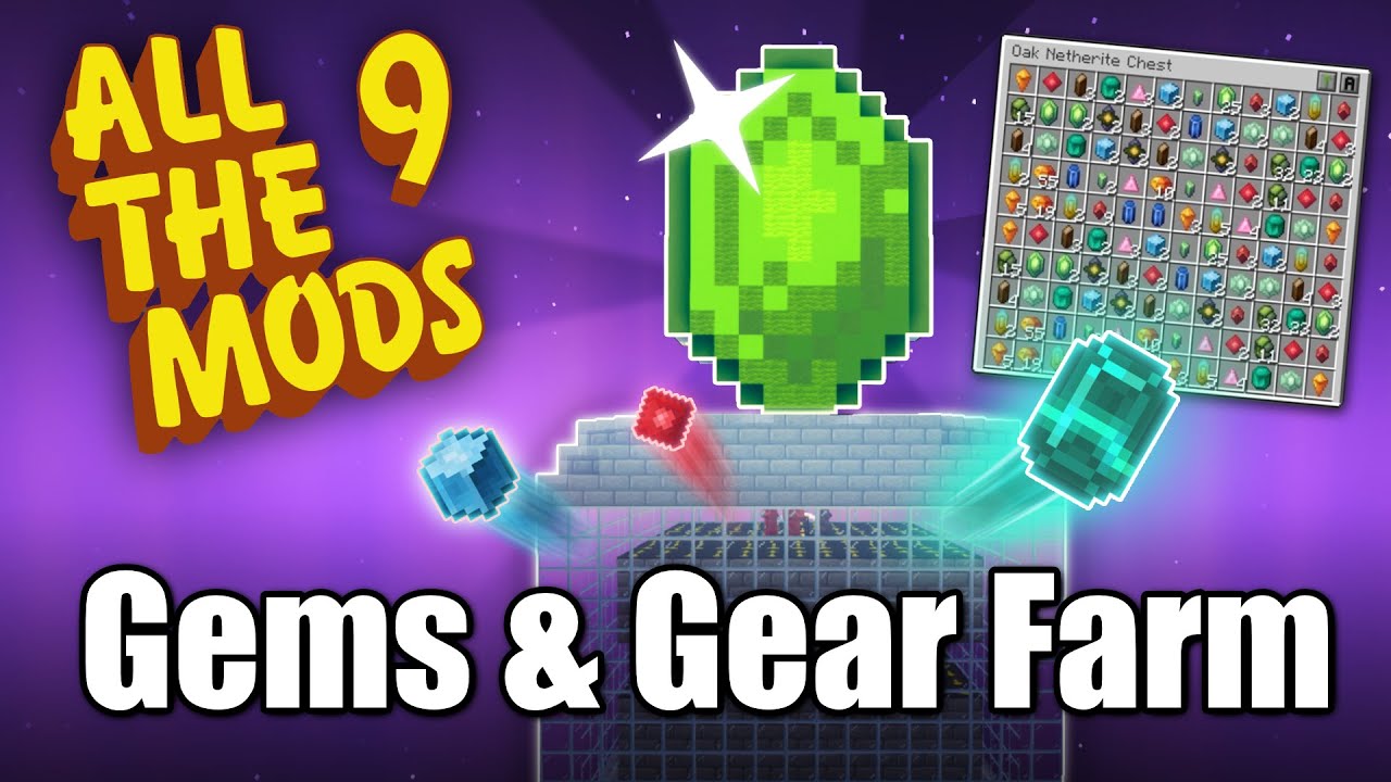 AUTOMATED Gems & Gear Farm All The Mods 9 YouTube