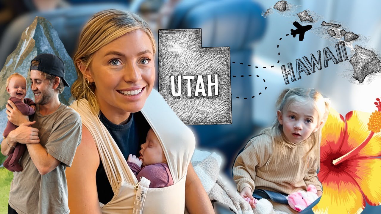 Flying 3000 miles with 2 KIDS and a NEWBORN *6.5 hour flight*