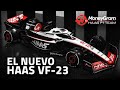 HAAS REVELA el DISEÑO de su VF23 | REGRESAN al COLOR NEGRO y APARECE MONEYGRAM