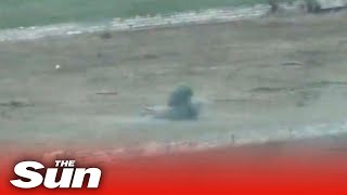 Russian tank 'destroyed by Ukraine's Azov regiment' in Mariupol outskirts