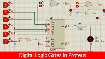Digital logic gates simulation with Proteus tutorial