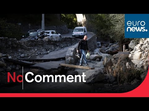 Watch: Cars and houses buried by mud as France battered by storms