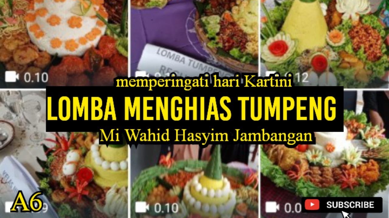 Lomba menghias tumpeng di Mi wahid hasyim jambangan
