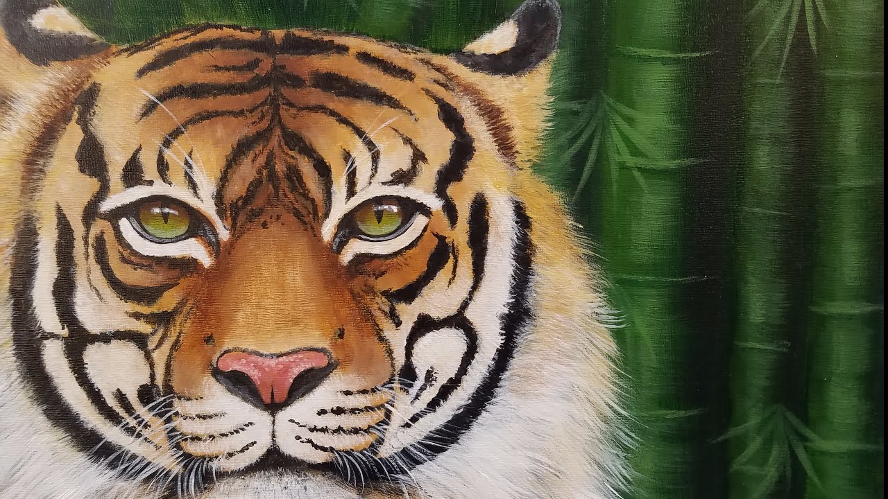 Learn How To Paint A TIGER Step By Step Realistic Acrylic Painting