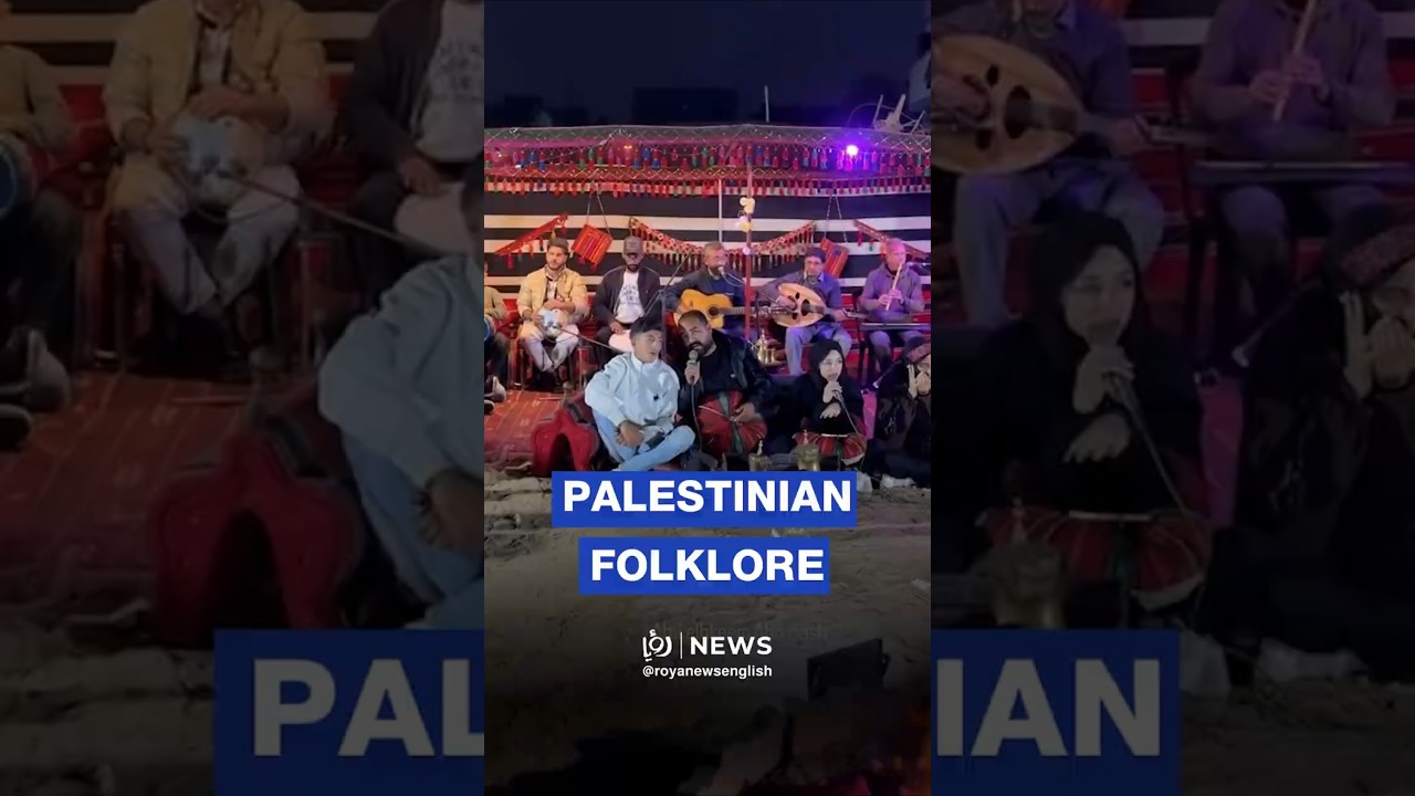 🇵🇸 🎶 Palestinian folklore celebration in Gaza amid tents