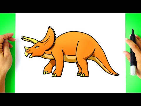 Como DESENHAR um DINOSSAURO T-REX - Como DIBUJAR un DINOSAURIO