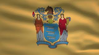 New Jersey State Flag Animation USA | 8k | Flags of the World