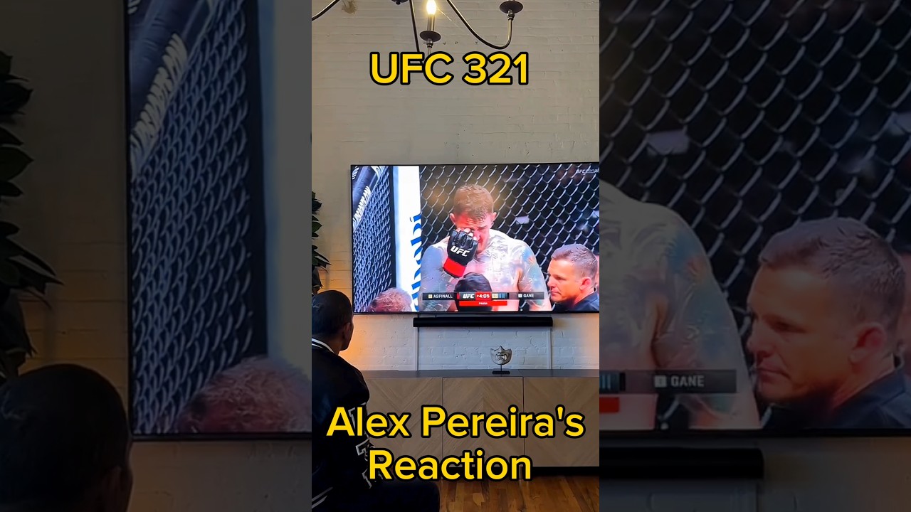 Alex Pereira's Reaction on Tom Aspinall vs Ciryl Gane UFC 321 Match😁