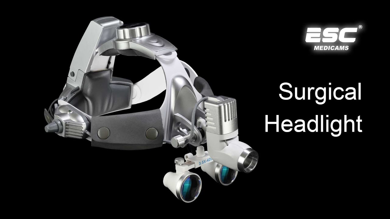 ESC Medicams Surgical headlight with Medical Ent and Dental Loupes