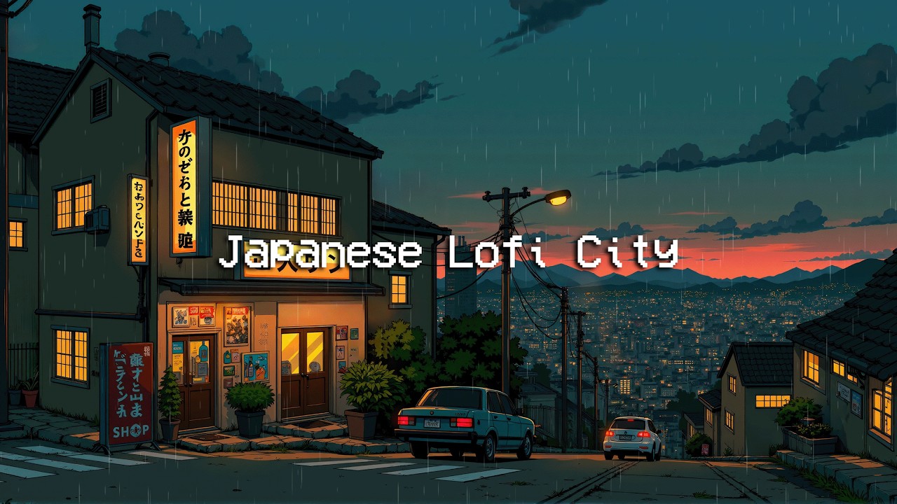 Japanese Lofi City 🌃 Deep Focus to Work, Study with Lofi Rainy Sound & Chillout Rhythms ️🎶