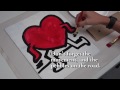 Keith haring running heart 5 minute painting tutorial by inspyr arts