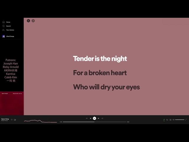 Space Song - Beach House Instrumental with Lyrics - Karaoke