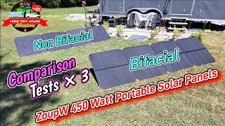 Comparison Test. ZoupW 450 Watt Bifacial Against 450 Watt Non Bifacial Solar Panels. Who Wins?