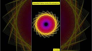 Cool 3D animation with python turtle #shorts #shortfeed🥳🥳🥳