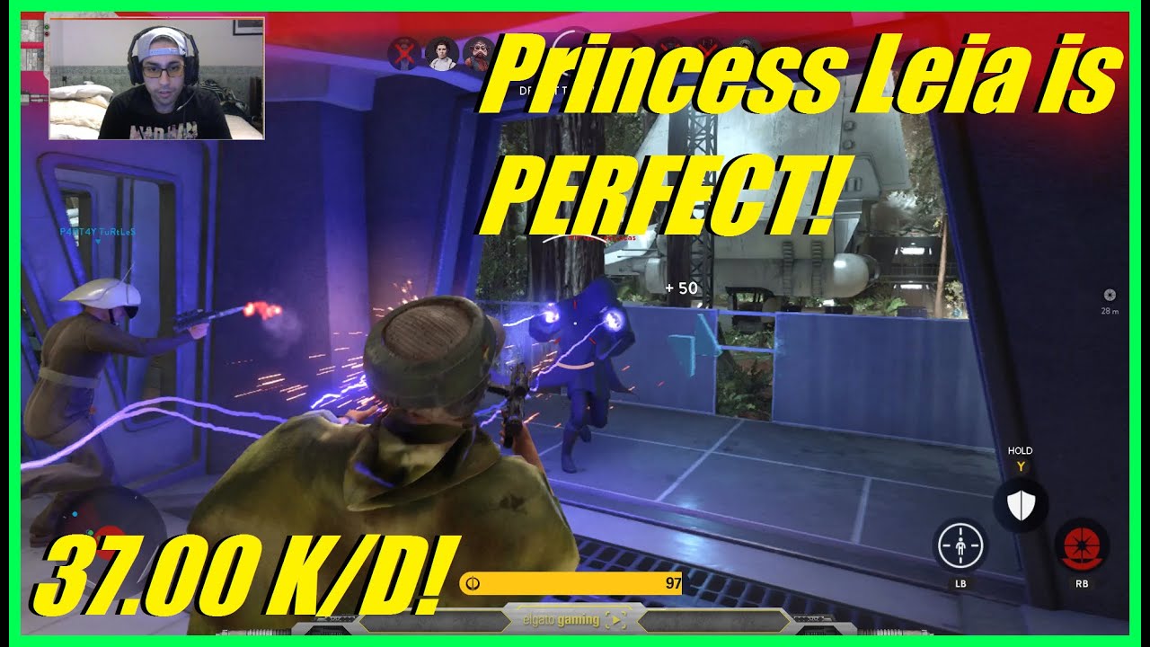 Star Wars Battlefront - Princess Leia is PERFECT! | Trying to be that team medic XD (37.00 K/D)