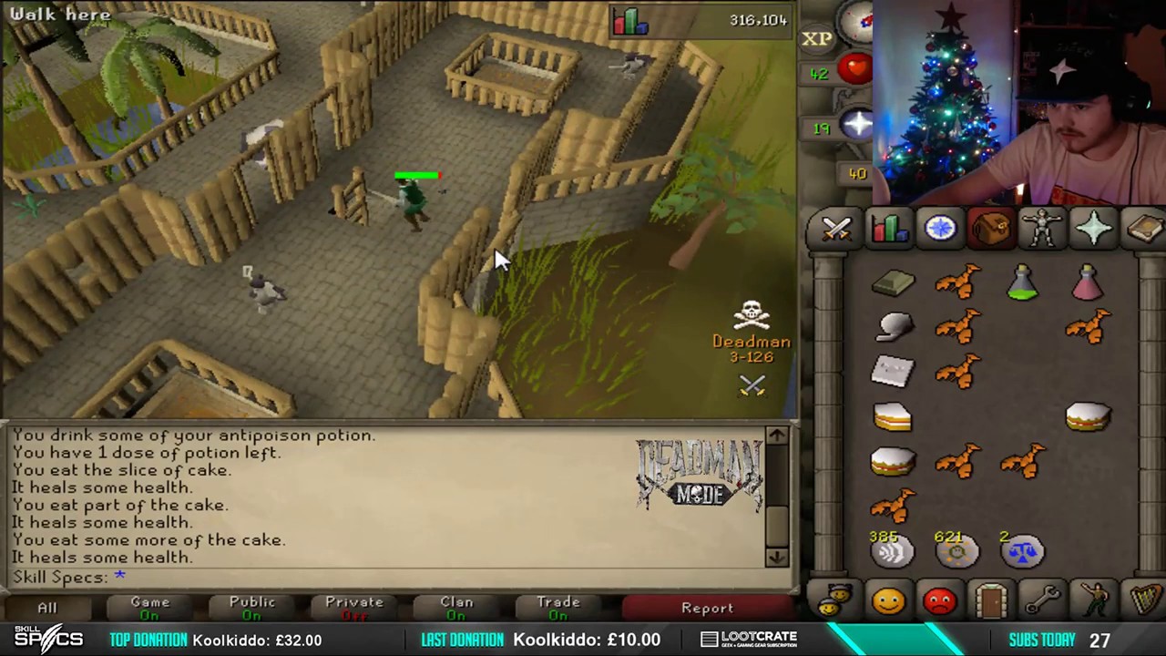 Unfortunate DMM death while attempting Monkey Madness