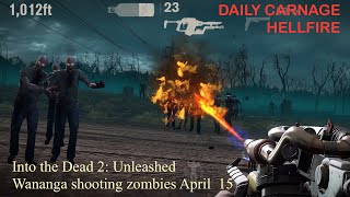 Burning zombies with flamethrower - Into the Dead 2 HELLFIRE