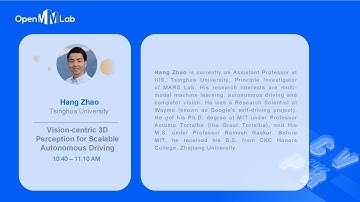 [CVPR-2022] Hang Zhao | Vision-centric 3D Perception for Scalable Autonomous Driving