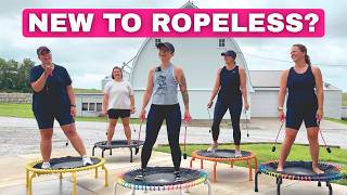 10 Minute Beginner Rebounding + Ropeless Jump Rope Workout | Learn the Basics