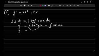 2  Direct Integration - Practice Questions