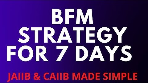 BFM STRATEGY || LAST 6 DAYS || JAIIB & CAIIB MADE SIMPLE