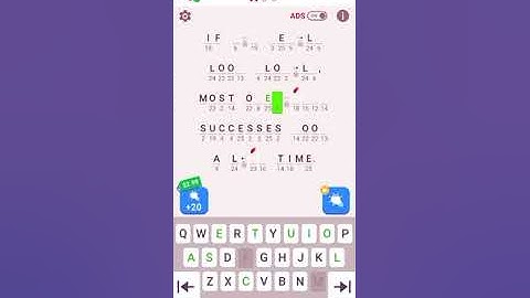 Solving level 24 on cryptogram