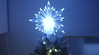 Winter Lane Starburst Projection Christmas Tree Topper