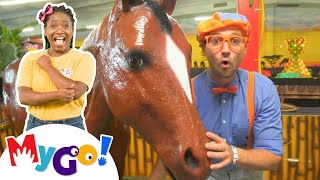 Blippi Explores Jungle Animals | Blippi | MyGo! Sign Language For Kids | Educational Videos For Kids