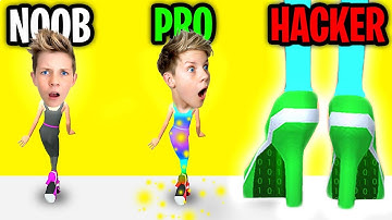 Can PREZLEY Go NOOB vs PRO vs HACKER In HIGH HEELS APP!?