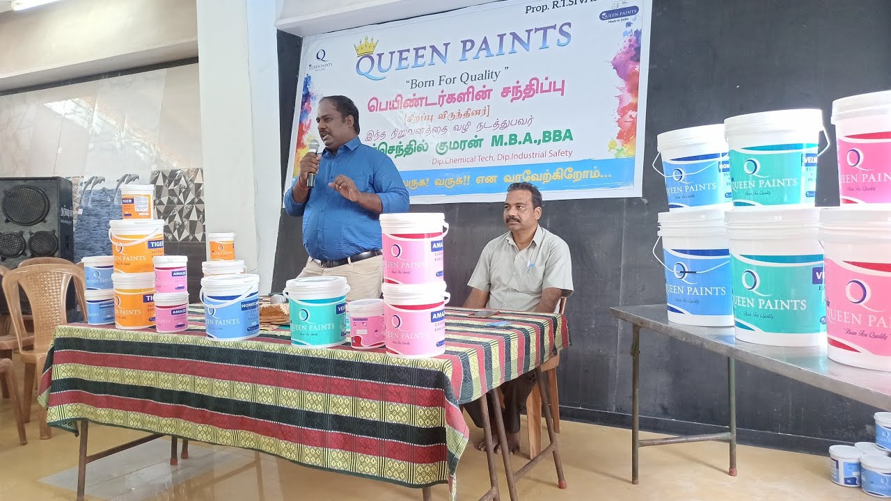 Queen paints Nagercoil interior & exterior primer paint design for