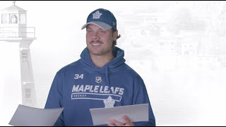Auston matthews, zach hyman, travis dermott, jason spezza, morgan
rielly, cody ceci and alex kerfoot do their best to explain the
meaning behind rock's m...