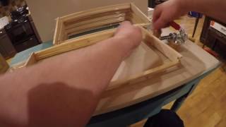 Beekeeping deep frame wiring using homemade jig