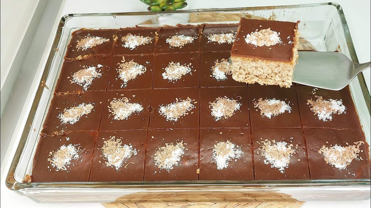 Mokri kolač sa kokosom i rendanom čokoladom💥Mjera na čaše❗️