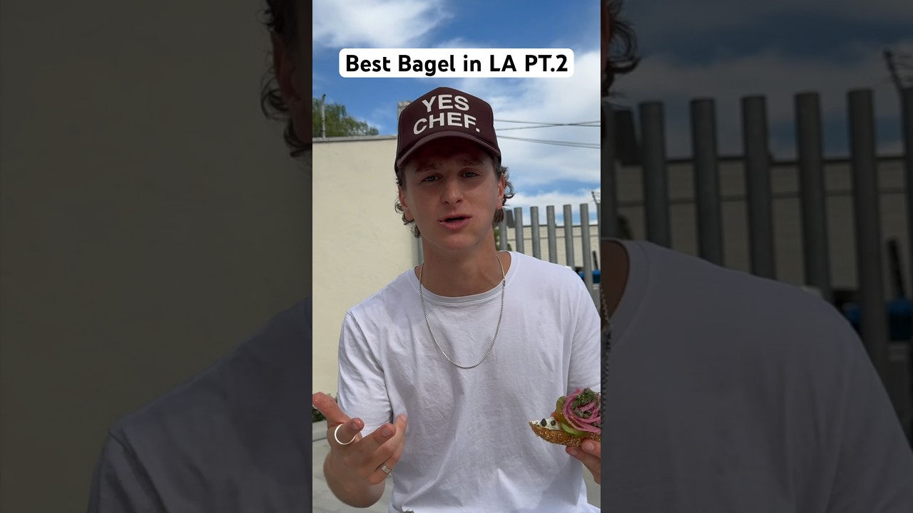 This is supposedly one of the best bagels in LA 📍Layla Bagel #food #bagel #losangeles