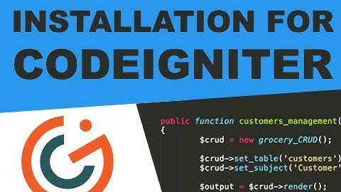 Grocery CRUD Enterprise - Installation for Codeigniter