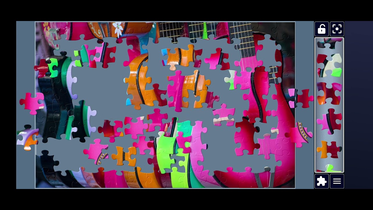 ✅ “Colorful Guitar Jigsaw Puzzle Challenge | Relaxing Puzzle Game with Real Matching Sound 🎸🧩”