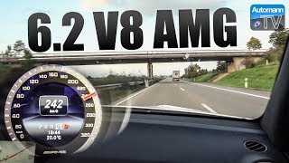 Mercedes C63 AMG Coupé 6.2 V8 - 0-258 km/h acceleration (60FPS)