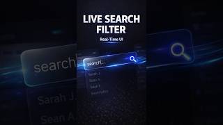 Live Search Filter Using JavaScript | Real-Time Search #coding #shorts