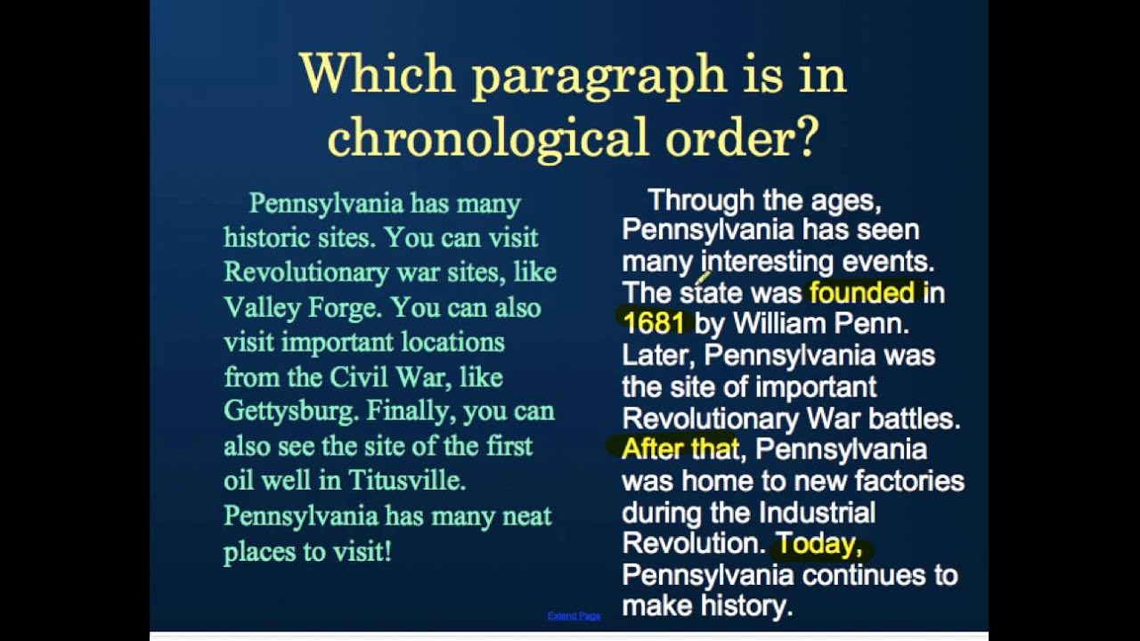 Chronological Text Structure - YouTube