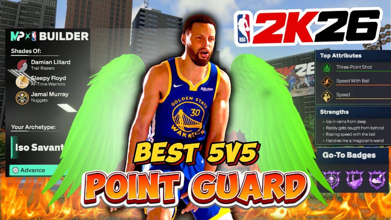 BEST 5v5 POINT GUARD BUILD in NBA 2K26! 🏀 DOMINATE THE COURT! - YouTube