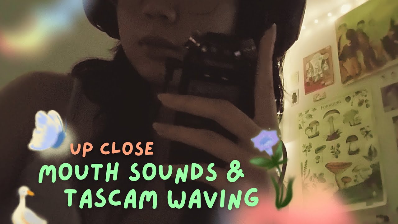asmr | chaotic up close dry + wet mouth sounds and tascam waving as i think about being horizontal