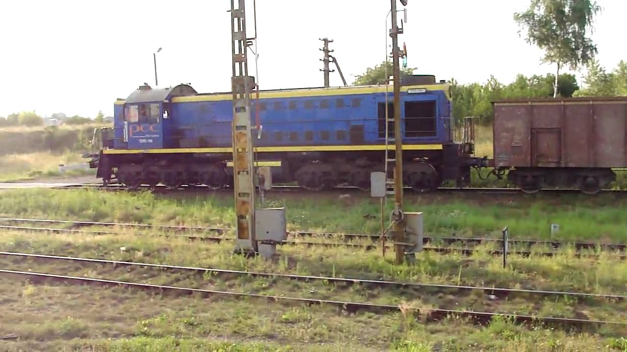 TEM2-195 DB Schenker Rail Polska ze żwirem z Zadworzan (RP1) - YouTube