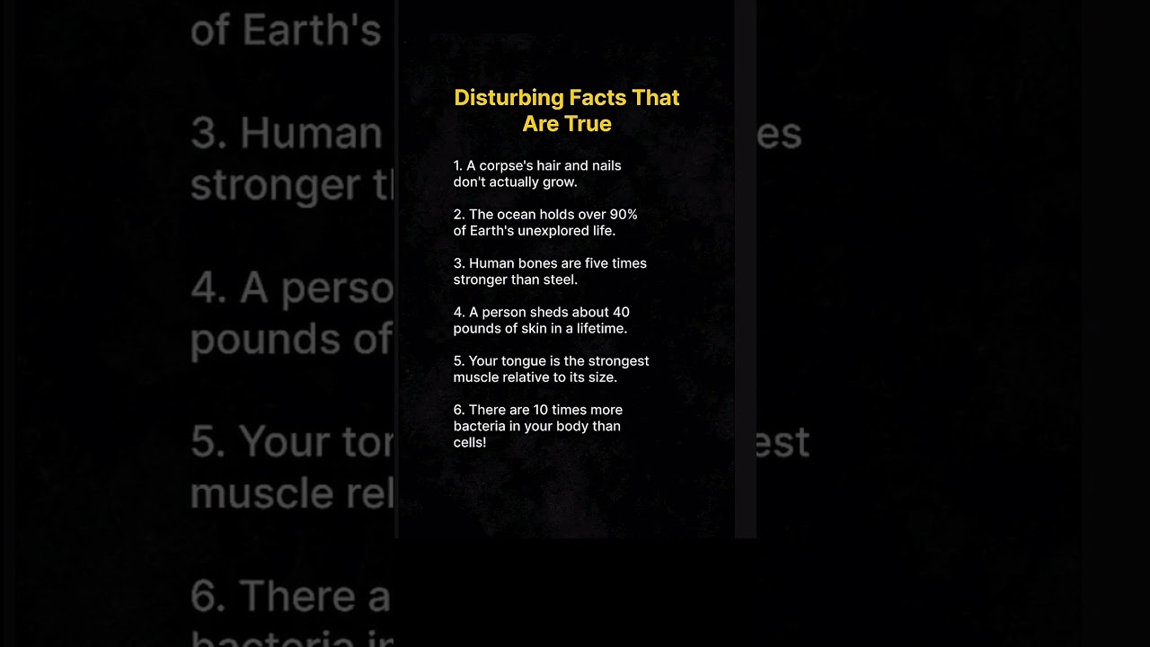 6 Disturbing Facts That Will Keep You Awake Tonight 😨