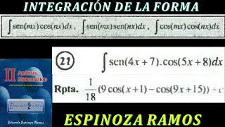 21. INTEGRALES TRIGONOMETRICAS_Espinoza_Ramos