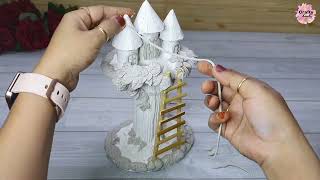 A Beautiful Craft Making Idea Out Of Waste Materials Home Decoration Craft Crafty Hands