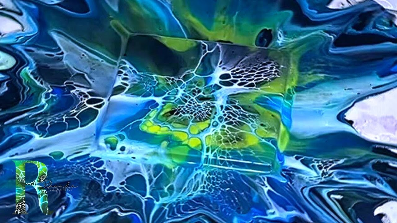 👏👏 AWESOME Coaster Art 💙💚💛 Fluid Art | Pouring Acrylic Paints | Bloom # ...