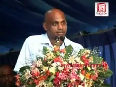 Sanath Jayasuriya Speech At Mahinda Rajapakse Rally.flv