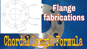 Formula to calculate pitch circle chordal length, flange fabrications
