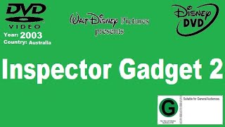 Opening And Closing To Inspector Gadget 2 Walt Disney Home Entertainment Dvd Australia 2003