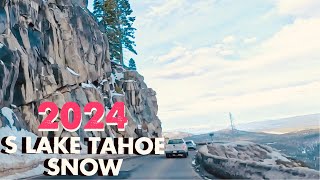 Scenic Snow Drive: South Lake Tahoe Trip - (4K HDR)